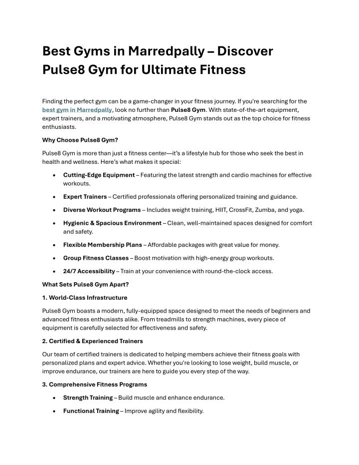 best gyms in marredpally discover pulse8 n.w