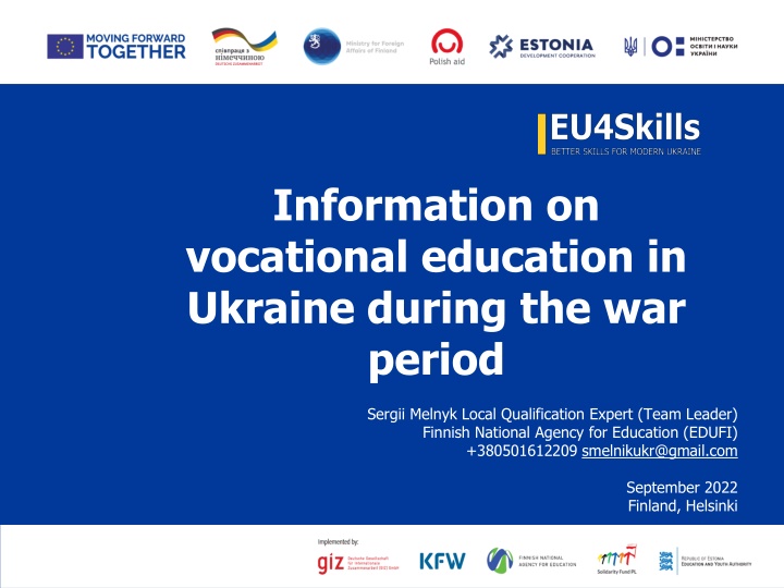 Vocational Education in Ukraine During War Period: Destruction and Challenges