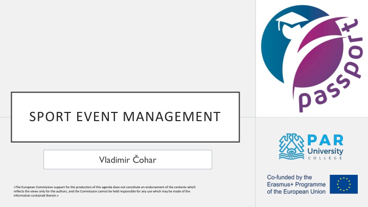 SPORT EVENT MANAGEMENT: VLADIMIR OHAR