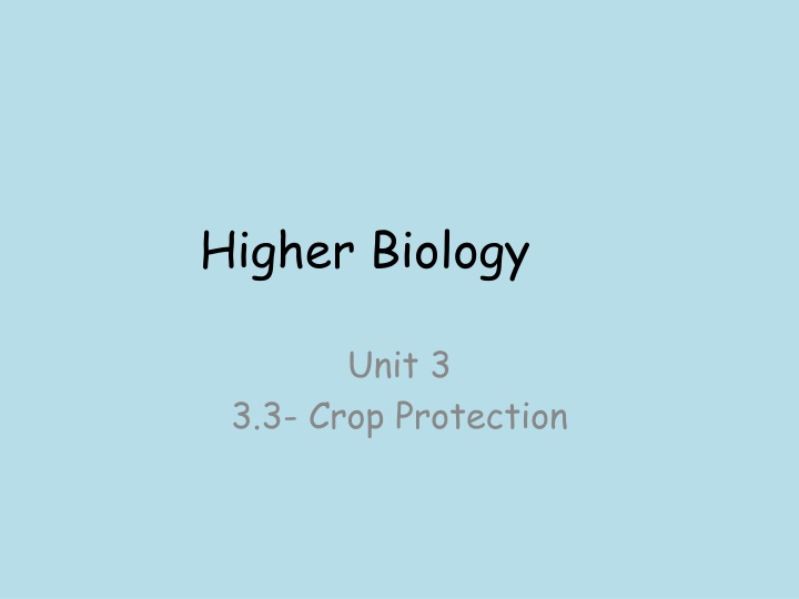 Higher Biology