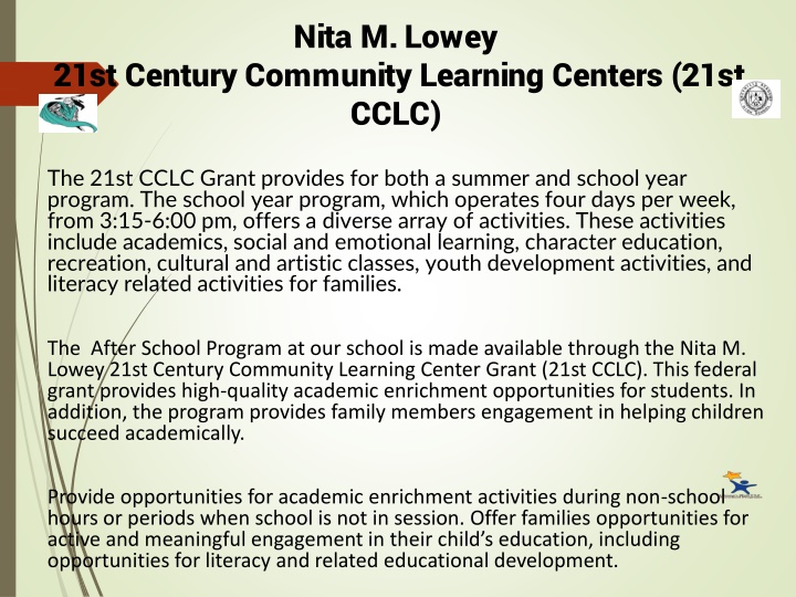 Nita M. Lowey 21st CCLC After School Program