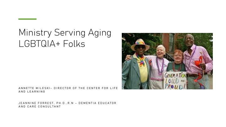 Ministry Serving Aging LGBTQIA+ Folks