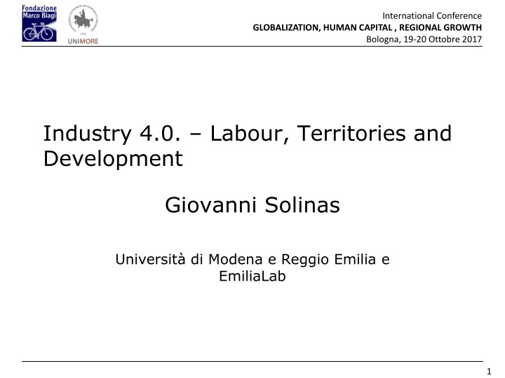 Industry 4.0 and Human Capital in Globalization Conference