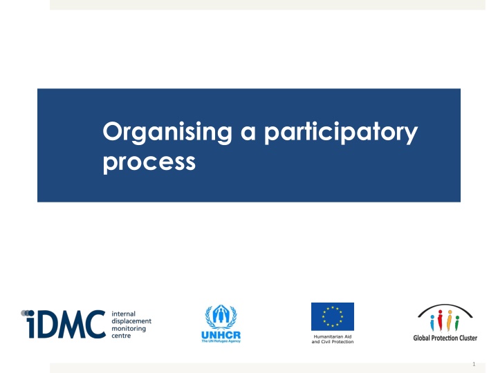 Organising a Participatory Process