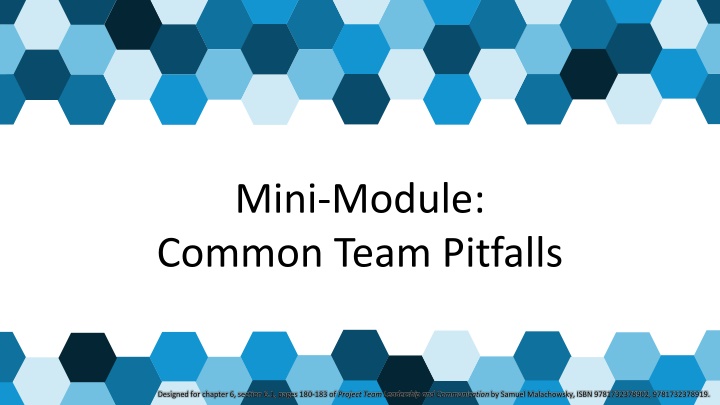 Team Pitfalls: Recognizing and Addressing Common Challenges