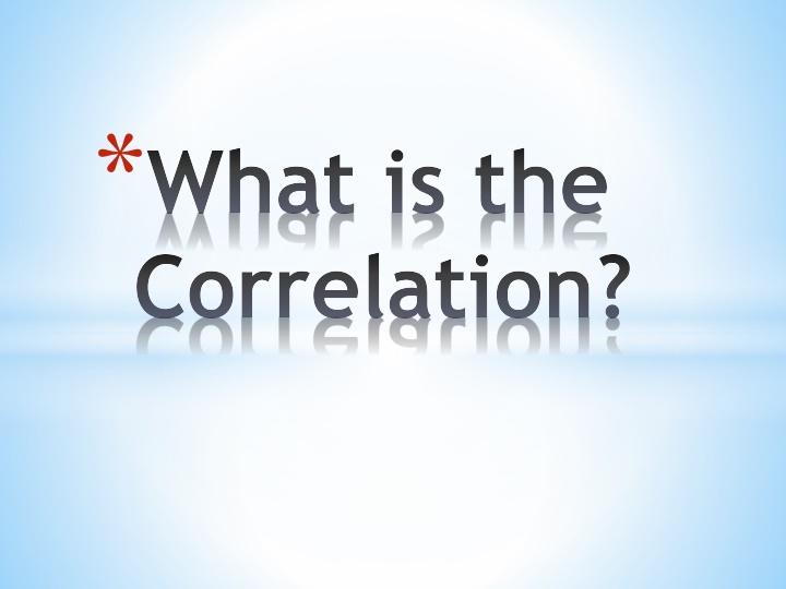 Correlation in Data Analysis
