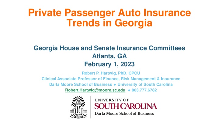 Georgia Auto Insurance Trends & Highway Safety Analysis