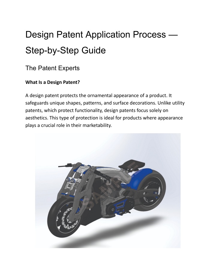 design patent application process n.w