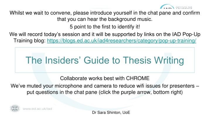 Insider's Guide to Thesis Writing: Key Ideas and Tips