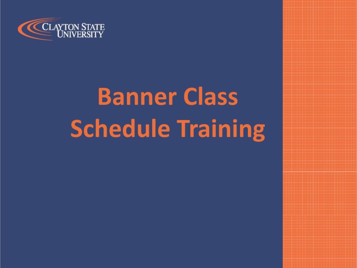 Class Schedule Training and Course Structure