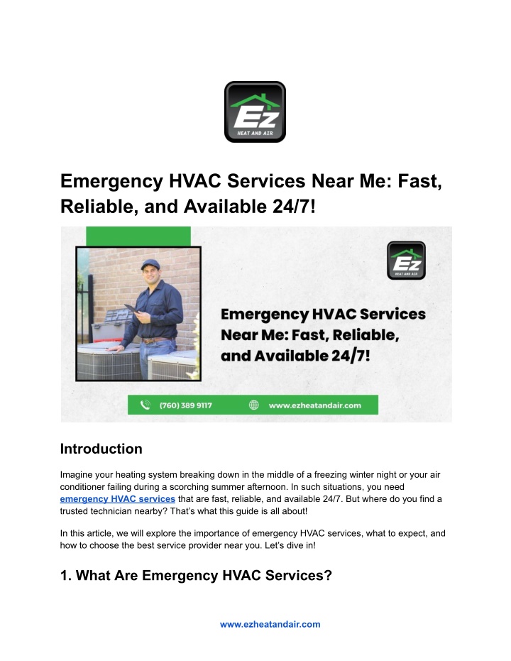 emergency hvac services near me fast reliable n.w