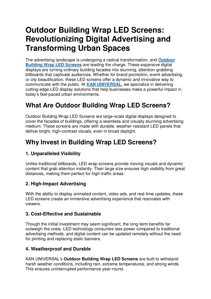 outdoor building wrap led screens revolutionizing n.w