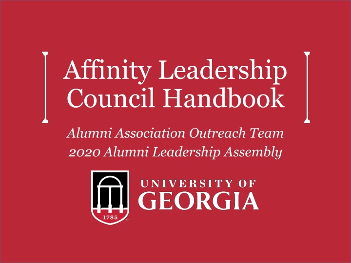 Affinity Leadership Council Handbook for Alumni Association Outreach Team
