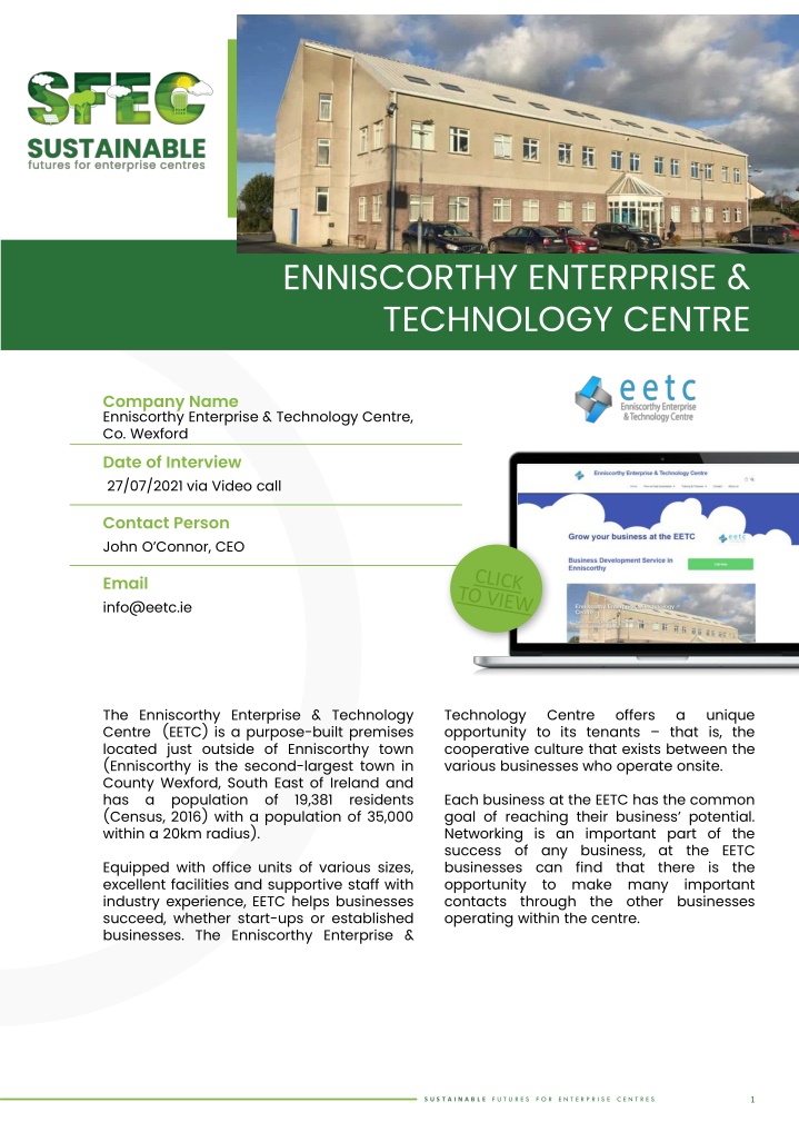 ENNISCORTHY ENTERPRISE &  TECHNOLOGY CENTRE