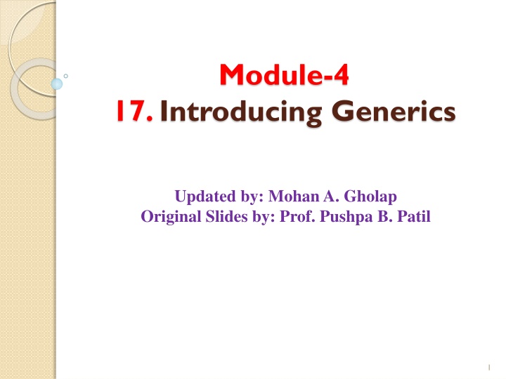 Introducing Generics in C#