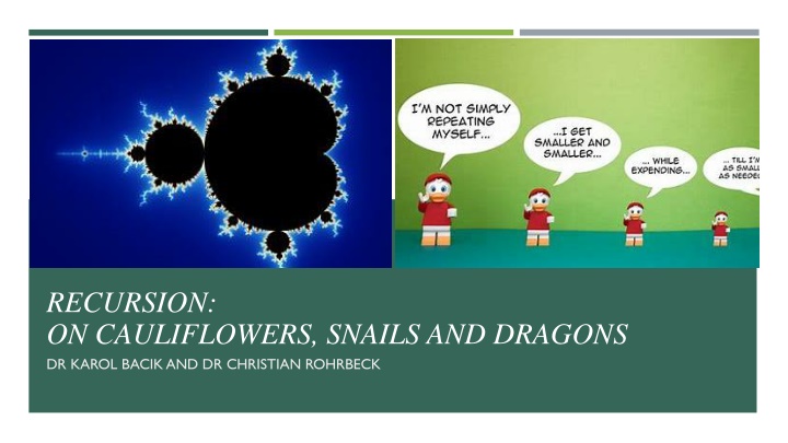 ON CAULIFLOWERS, SNAILS AND DRAGONS