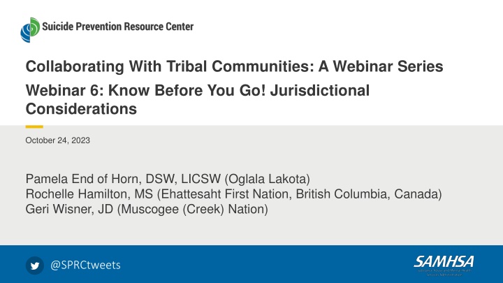 Jurisdictional Considerations in Tribal Community Collaboration Webinar