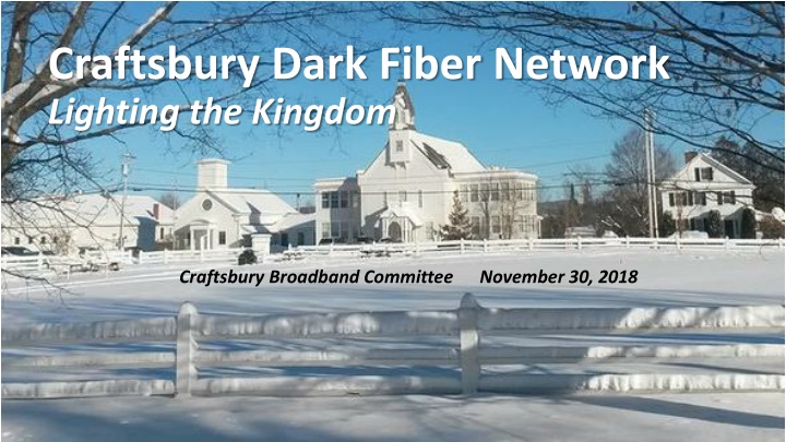 Craftsbury Dark Fiber Network