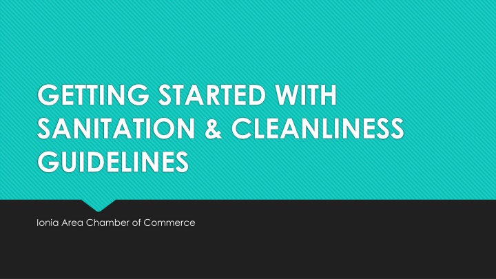Sanitation & Cleanliness Guidelines for Workplaces