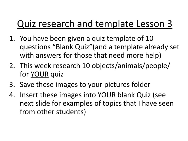 Quiz Creation and Personalization: Tips and Examples