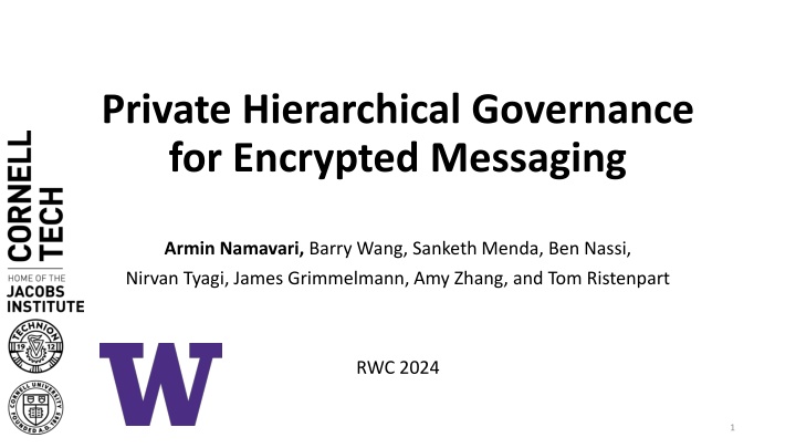 Private Hierarchical Governance for Encrypted Messaging
