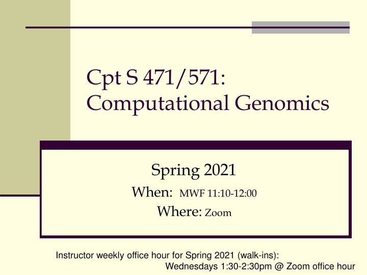 Computational Genomics: Algorithms and Data Structures