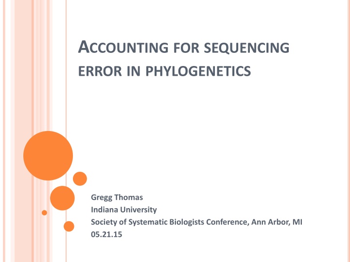 Addressing Sequencing Errors in Phylogenetics