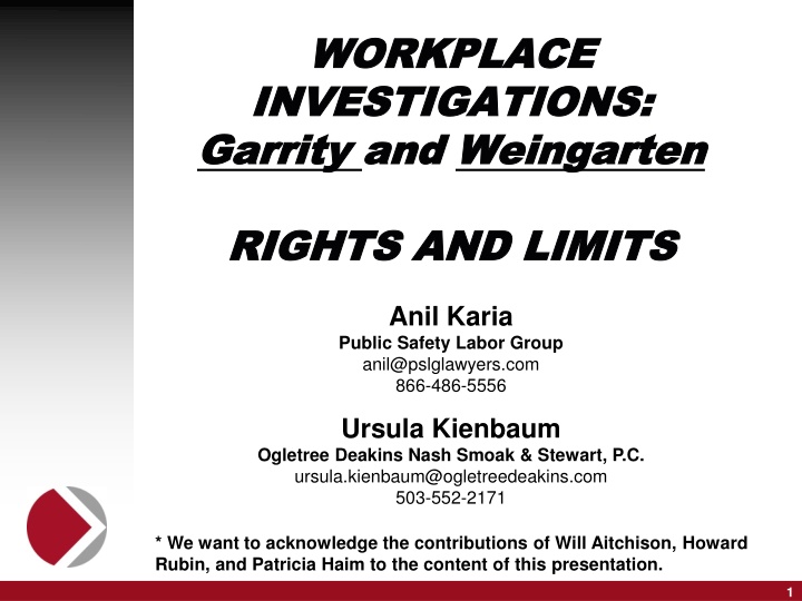 Workplace Investigations: Rights and Limits