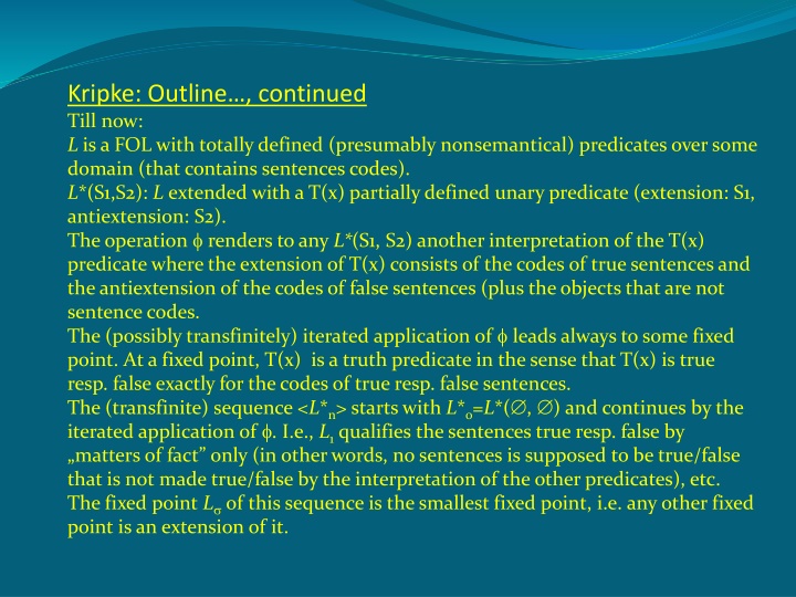 FOL Extension with Unary Predicate T(x)