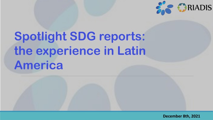 Spotlight SDG reports: the experience in Latin America