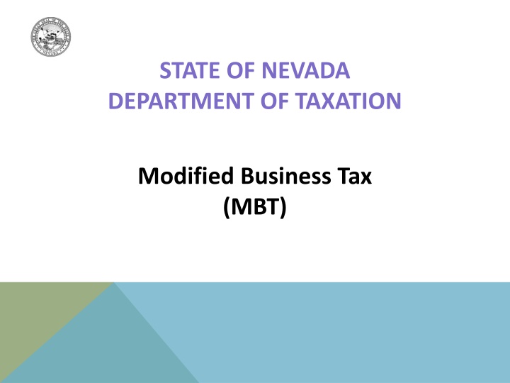 STATE OF NEVADA DEPARTMENT OF TAXATION