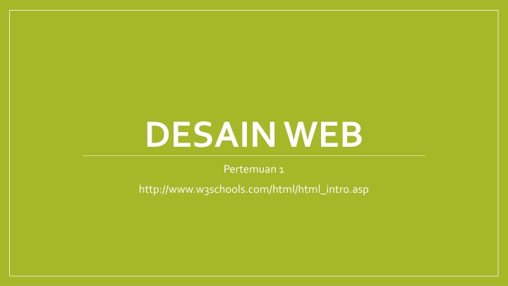 Introduction to HTML Markup Language