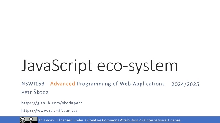 JavaScript eco-system