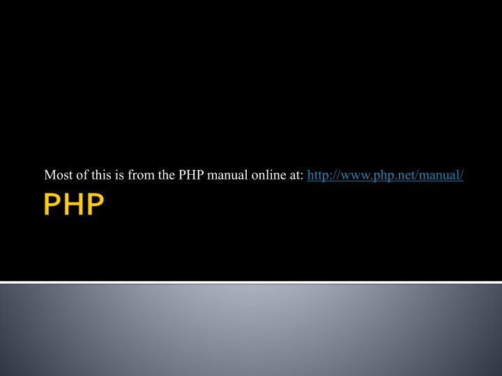 PHP Manual Online Overview