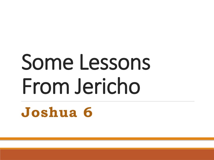 Lessons from Jericho: Salvation, Grace, and Conditions