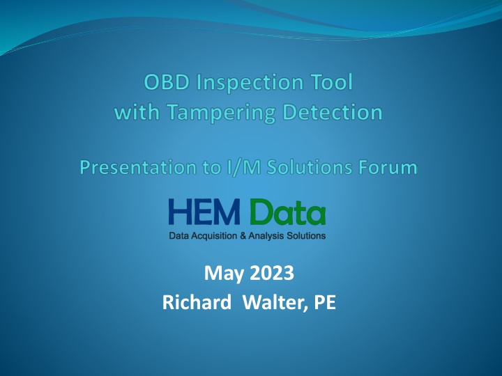 Detecting Emission Tampering in Vehicles
