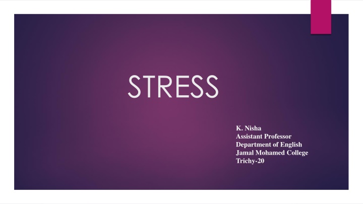 Stress Patterns in English Words