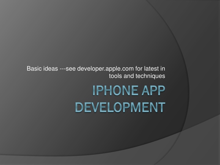 Essential iOS Development Components