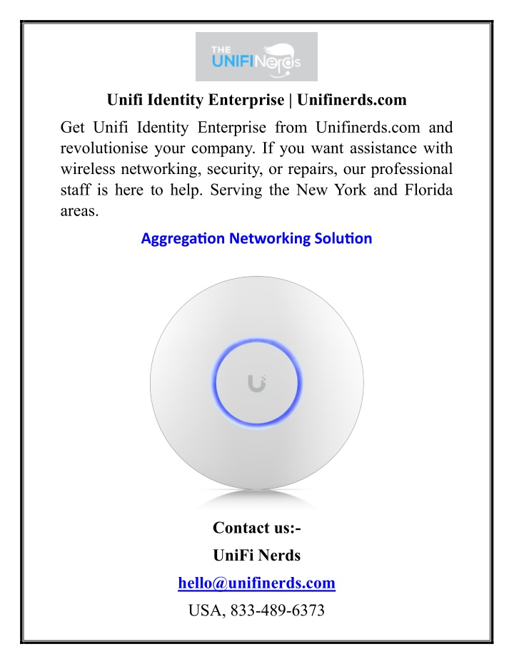 unifi identity enterprise unifinerds com n.w