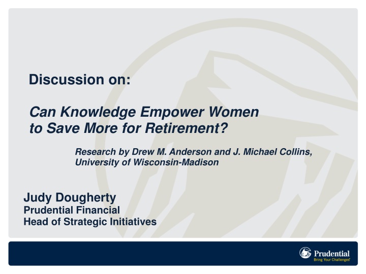 Knowledge Empowering Women for Better Retirement Savings