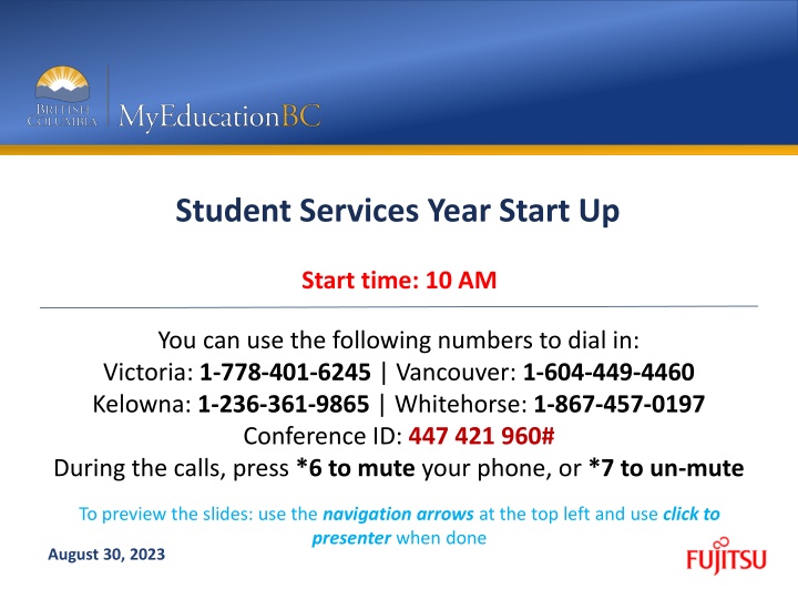 Student Services Year Start Up