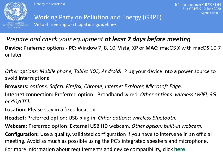 Working Party on Pollution and Energy (GRPE)