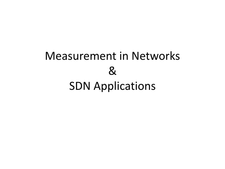 Network Measurement and Security Insights