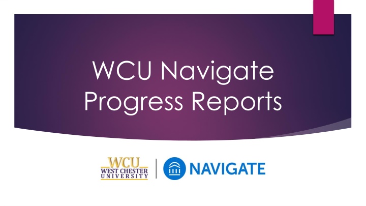 WCU Navigate Progress Reports
