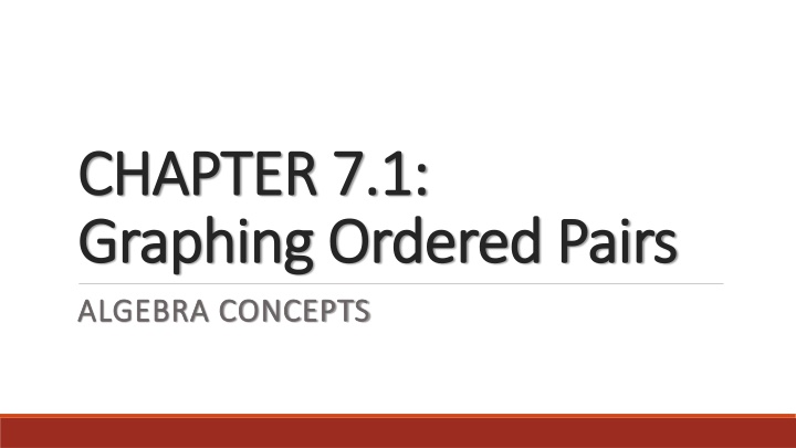 Graphing Ordered Pairs in Algebra: Concepts