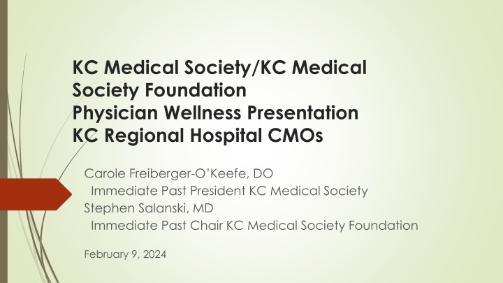 KC Medical Society Foundation Wellness Initiative