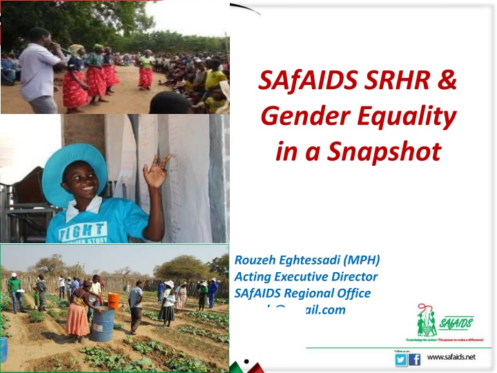 SAfAIDS SRHR & Gender Equality in a Snapshot
