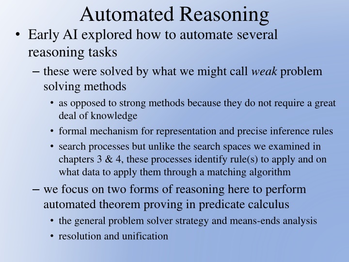 Automated Reasoning