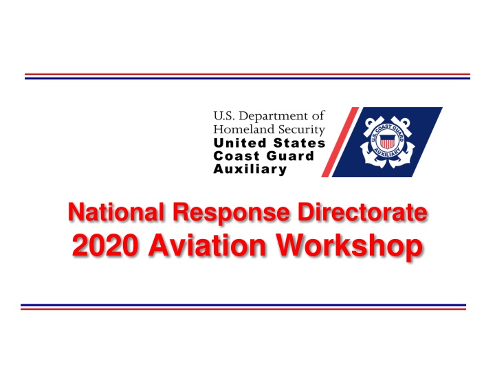 National Response Directorate 2020 Aviation Workshop
