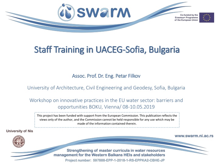 Workshop on Innovative Practices in the EU Water Sector: Barriers and Opportunities